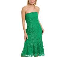 Strapless Guipure Lace Midi Dress