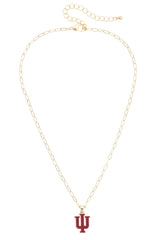 Indiana Hoosiers (IU) Enamel Necklace