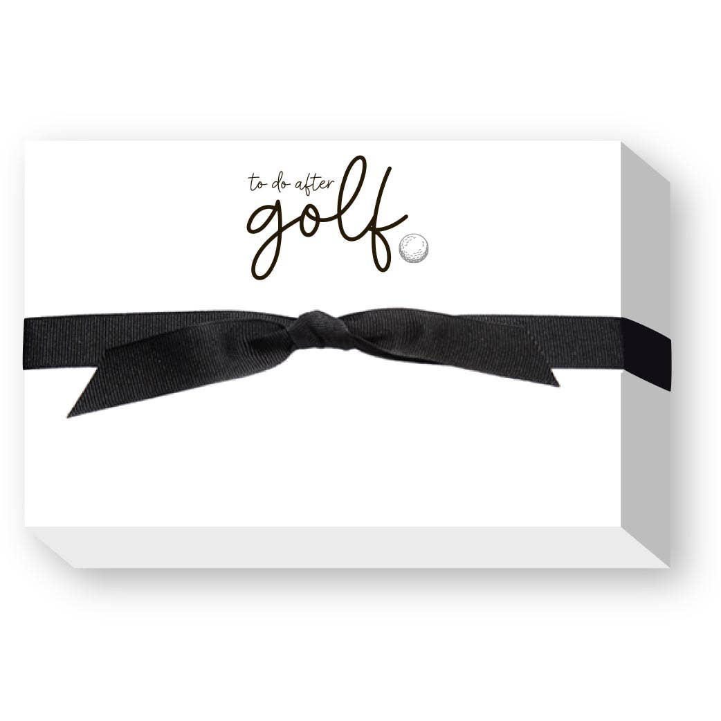 To Do After Golf Big and Bold Notepad
