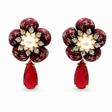 Chanel Vintage Silk Necktie Earrings