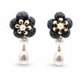 Gucci Vintage Silk Necktie Earrings