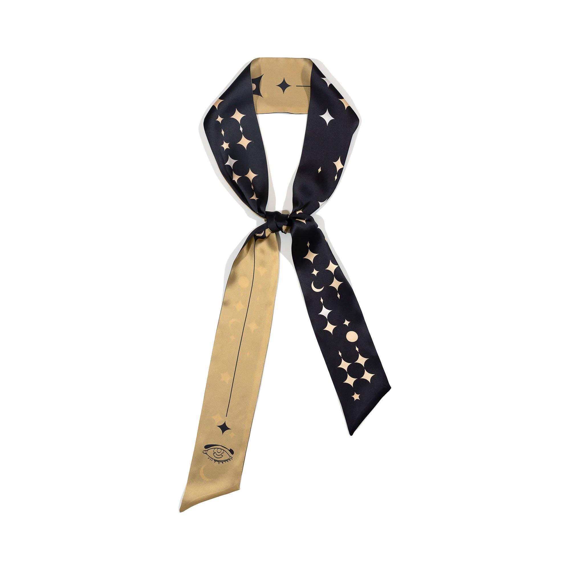 Moonlit Stars Silk Scarf