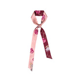 Silk Skinny Scarf-Ruby