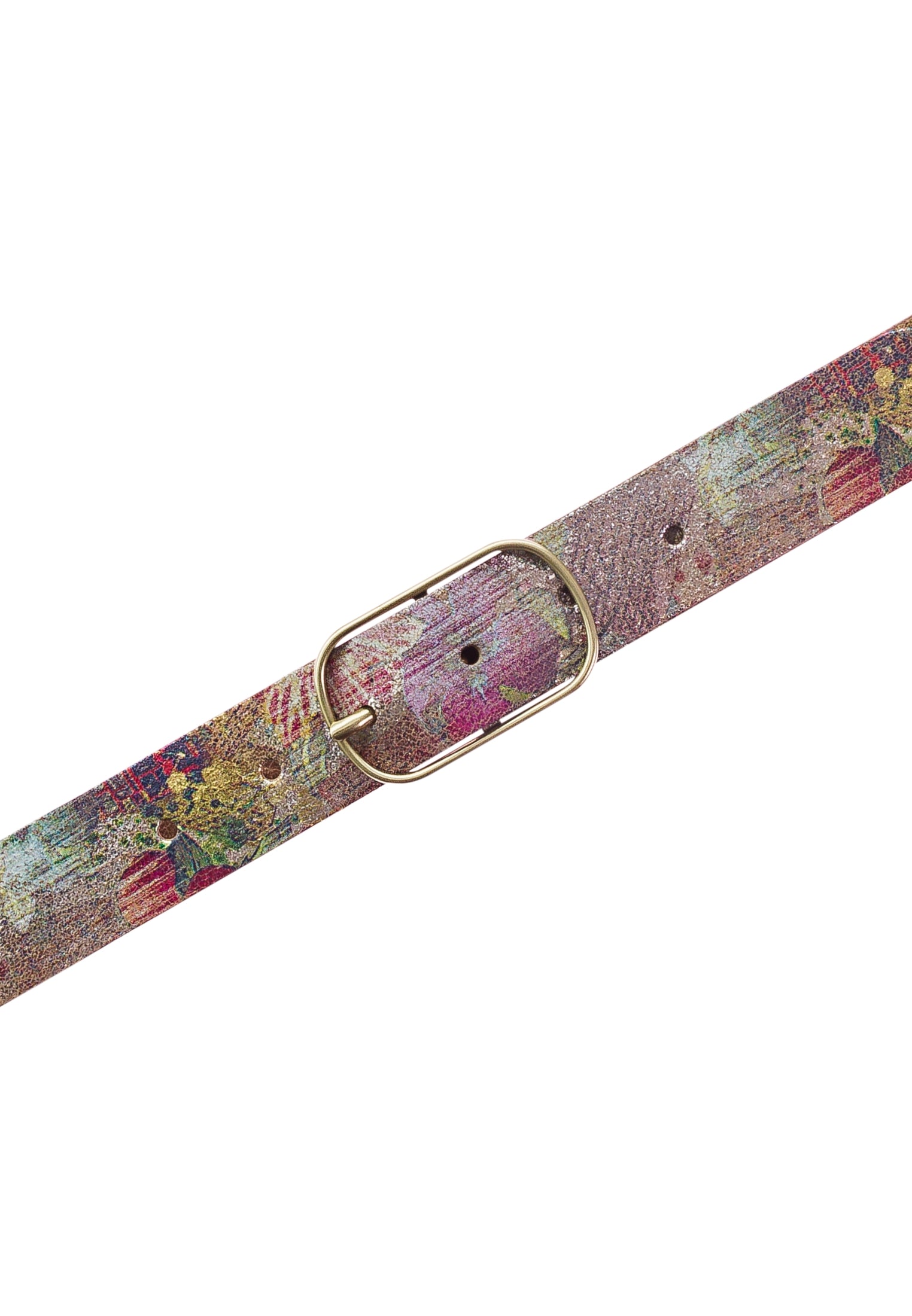 Floral Belt w/ Gold Buckle
