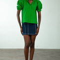 Elastic Collar Top