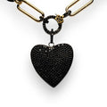 Heart Pendant/Spinel Pave + Sterling