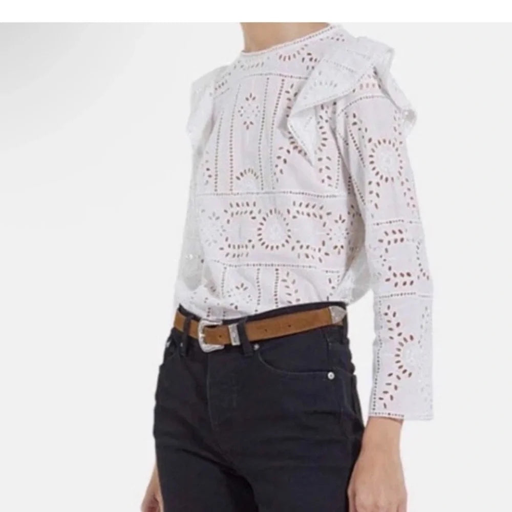 Flower Embroidery Top
