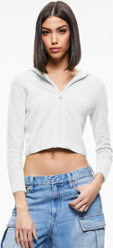 Lidell Cropped Zip Up Hoodie