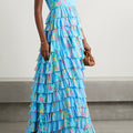 Idra Tiered Floral-Print Voile Maxi