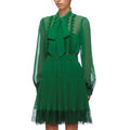 Green Chiffon Mini Dress