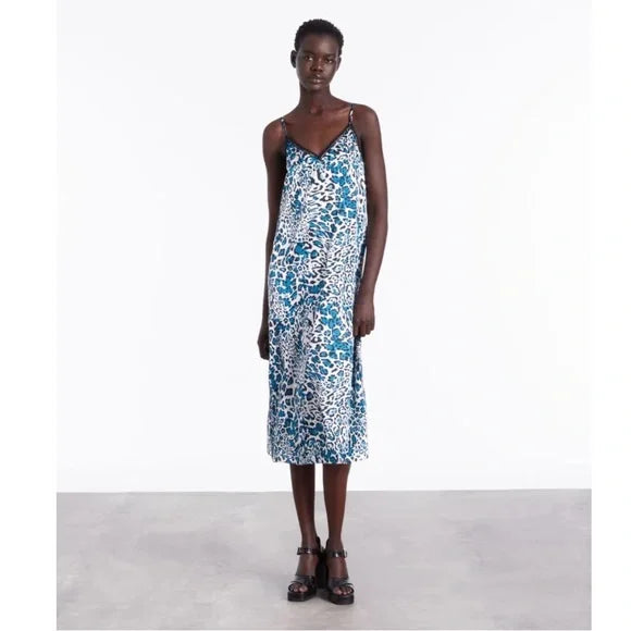 Animal Print Slip Dress
