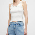 Allen Embellished Neck Tank Top