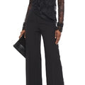 Serafini Crystal-Embellished Crepe Flared Pants