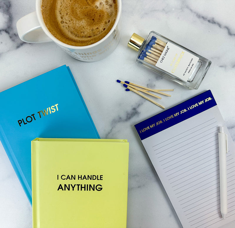 "Plot Twist" Caribbean Blue Hardcover Journal
