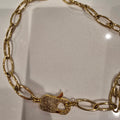 Goldie Lox Diamond + Gold Vermeil Lock On A Gold Fill Chain