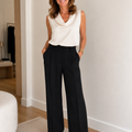 Pant with Tuxedo Waistband