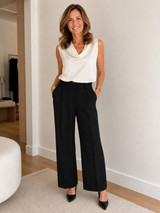 Pant with Tuxedo Waistband