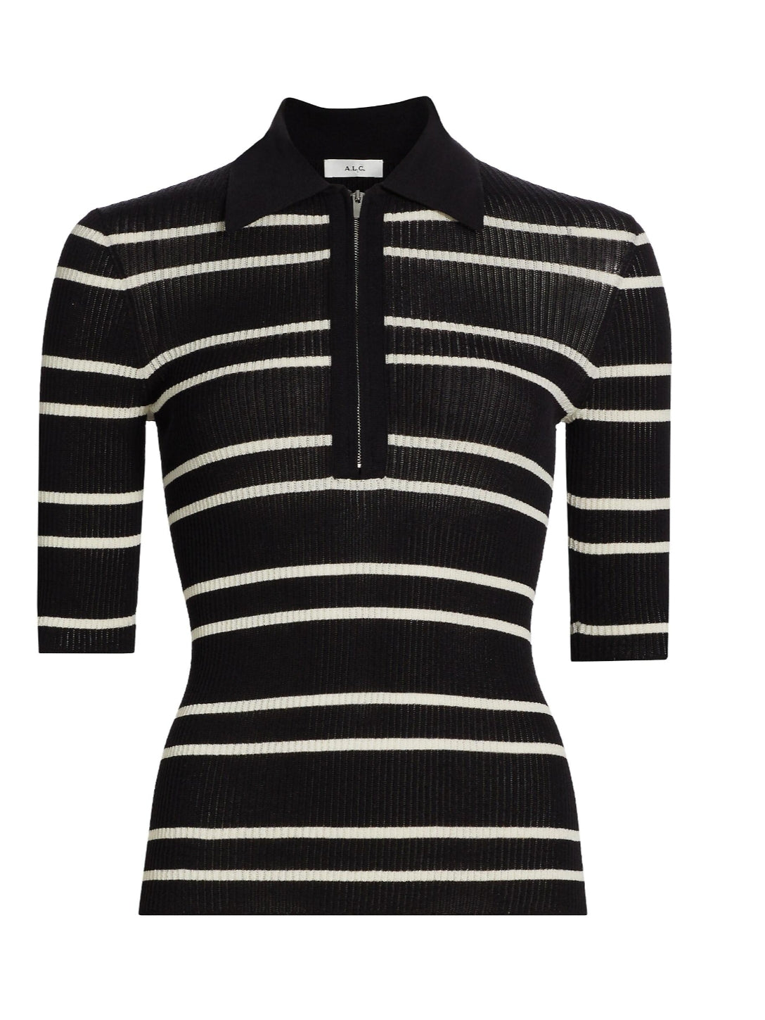 Striped Cotton Knit Polo