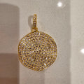 Topaz Disc Charm - Topaz + Gold Vermeil