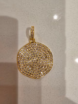 Topaz Disc Charm - Topaz + Gold Vermeil