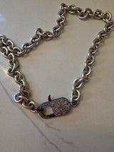 Mood Lock/ Diamonds + Topaz w/ Silver Overlay Chain