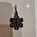 Spinel Flower Charm/Spinel Pave + Sterling