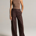 Mid Waist Paneled Pant