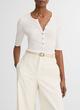Rib Elbow Sleeve Henley