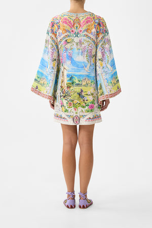 DEEP V NECK HARDWARE SHORT KAFTAN