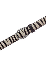 Zebra Suede Belt