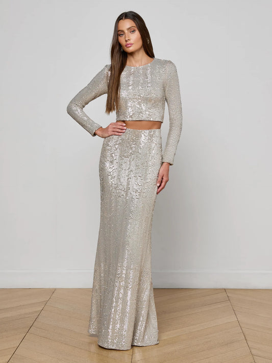 Zeta Sequin Maxi Skirt